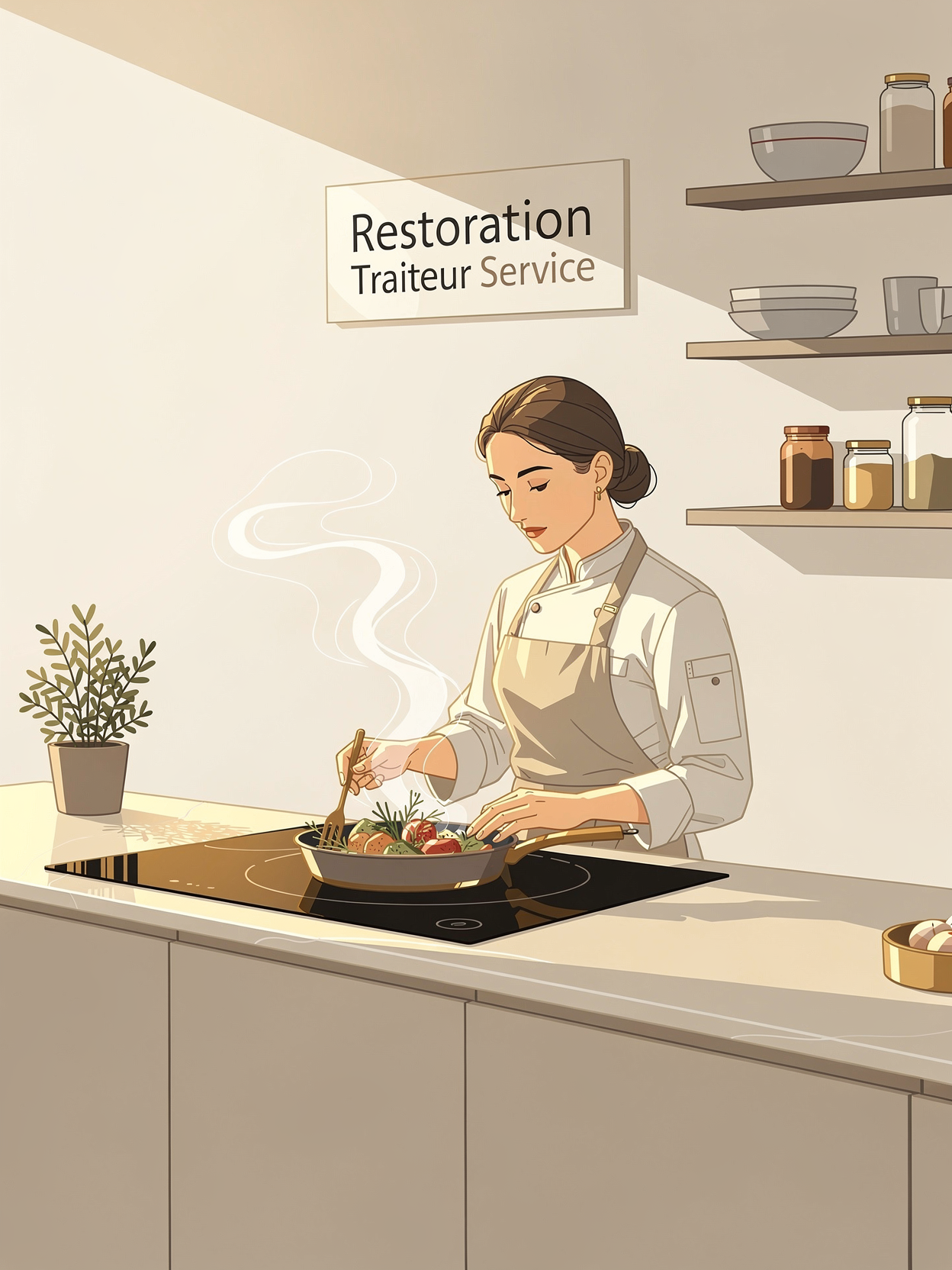 Chef cuisinière